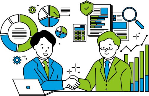 サービスをご提案しているイラスト
